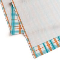 Plaid Turquoise Orange