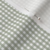 tiny gingham sage green