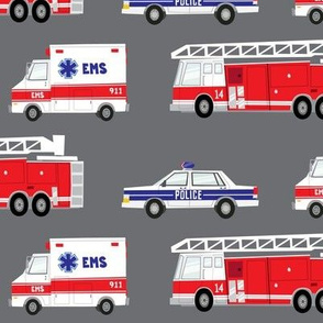 (large scale) first responders vehicles (grey) 