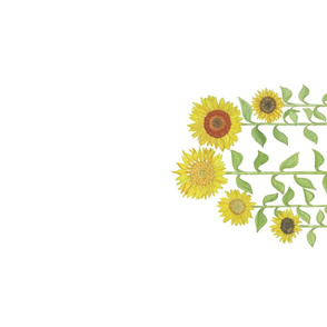 sunflowers tea towel