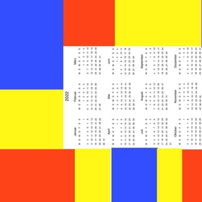 Color Block Calendar for 2022