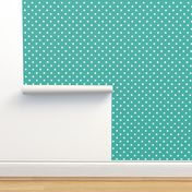 turquoise polka dots - pantone color of the year 2010