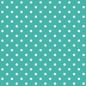turquoise polka dots - pantone color of the year 2010