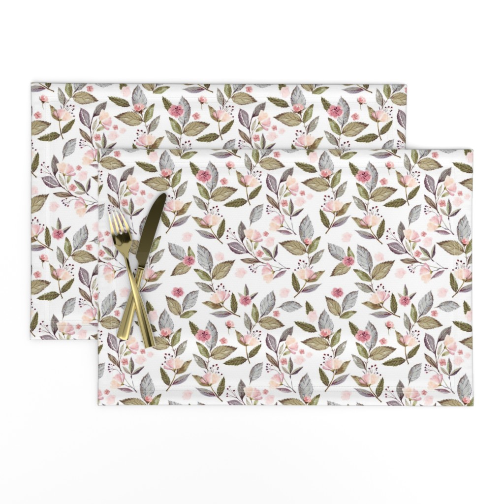 8" Spring Floral Petal Pink Mix and Match Print