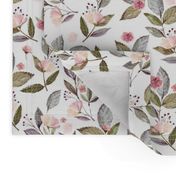 8" Spring Floral Petal Pink Mix and Match Print