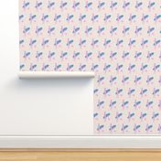 Surf Bunny on sand//girls surf fabric. modern seaside fabric