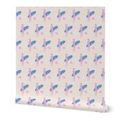 Surf Bunny on sand//girls surf fabric. modern seaside fabric