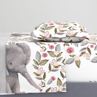 42"x36" Baby Elephant with Crown