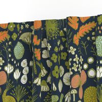 Botanical Sketchbook M+M Navy Black by Friztin