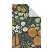 Botanical Sketchbook M+M Navy Black by Friztin