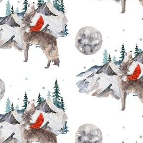 4" Wolf Winter / Santa Hat