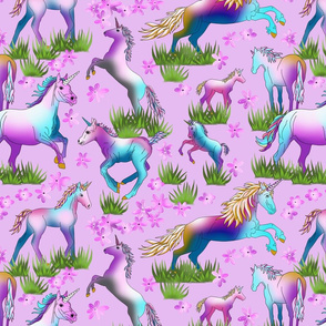 Unicorns_on_Pale_Lilac