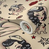 Suzy Sailor Retro Tattoo -SMALL