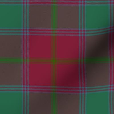 Connacht/Connaught Irish District tartan #1, 6" red/green