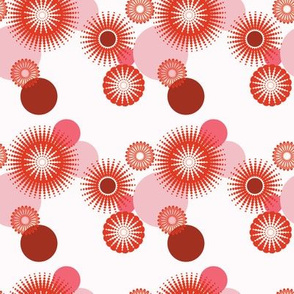 Sparkling Circles - 4in (red)