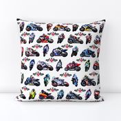 Moto GP Motorbikes White Background