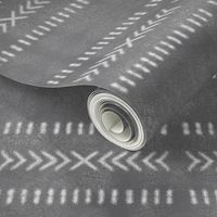 Minimalist Tribal Pattern on Gray