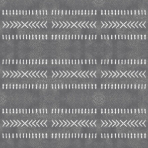 Minimalist Tribal Pattern on Gray