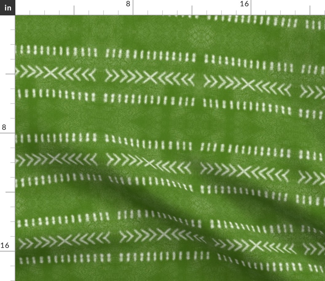 Minimalist Tribal Pattern in Lime Green