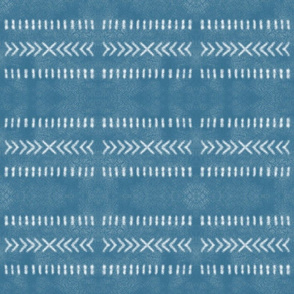 Minimalist Tribal Pattern on Light Blue