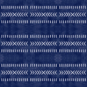 Minimalist Tribal Pattern on Navy Blue