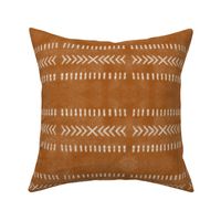 Minimal Tribal Design on Burnt Orange