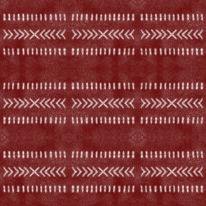 Minimalist Tribal Pattern in Red