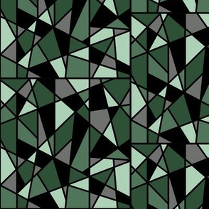 Geometric Design in Green and Black