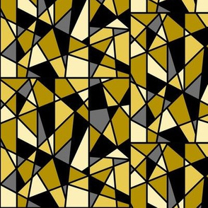 Geometric pattern in black and yellow