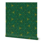 Gold Sunburst Tile - Green