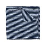 White Painted Stripes on Navy Blue (Grunge Vintage Distressed 4th of July American Flag Stripes)