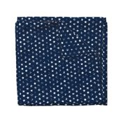 Distressed White Stars on Navy Blue (Grunge Vintage 4th of July American Flag Stars)