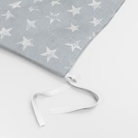 Distressed White Stars on Navy Blue (Grunge Vintage 4th of July American Flag Stars)