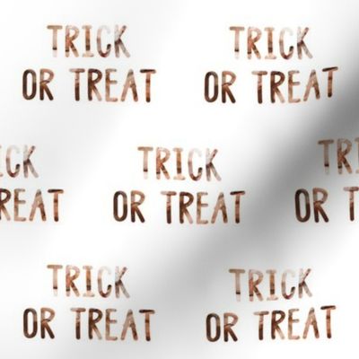 4" Halloween Trick or Treat // White
