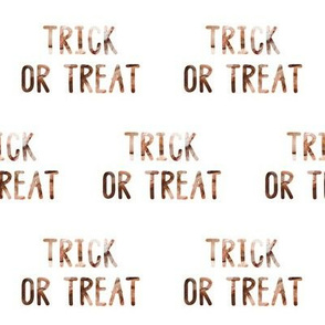 4" Halloween Trick or Treat // White