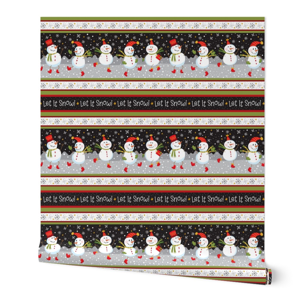 Snowmen Border-Black