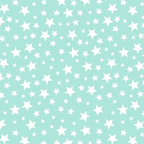 Twinkle Stars // Mint Blue