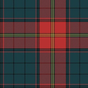 Ulster district tartan, 6" red - bright