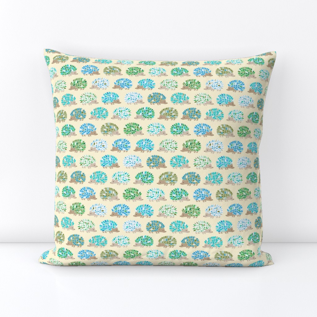 hedgehog polkadot -small blue yellow