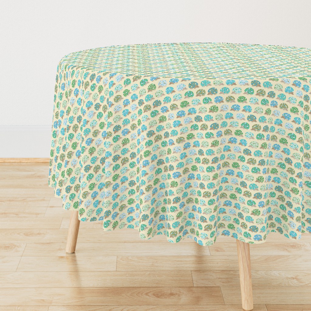 hedgehog polkadot -small blue yellow