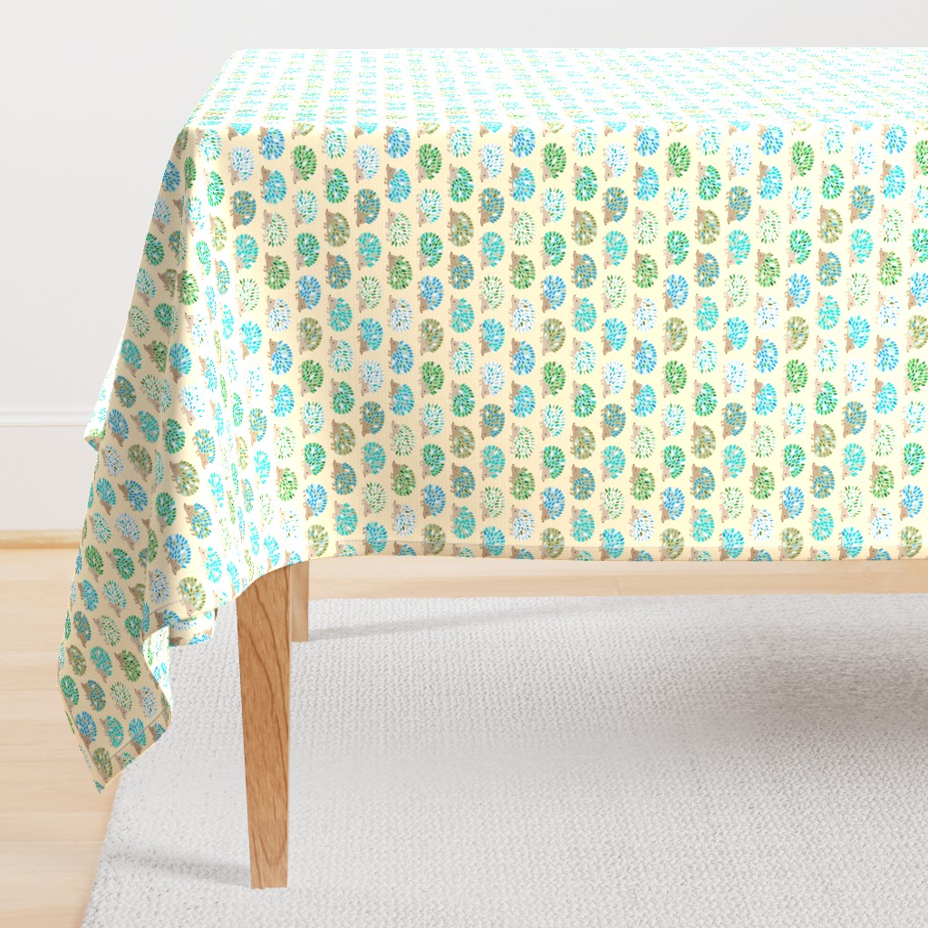 hedgehog polkadot -small blue yellow