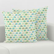 hedgehog polkadot -small blue yellow