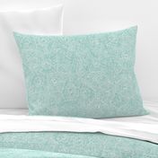 jumbo petoskey-stone pattern,  light turquoise  on off-white