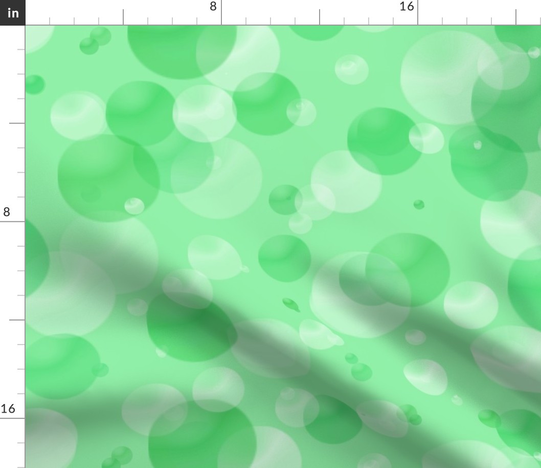 Green Bubbles and Dots