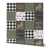 Little Man/ Wild & Free woodland patchwork C2 plaid