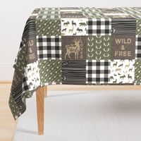 Little Man/Wild & Free - Woodland patchwork - C2 Plaid (90)