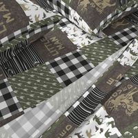 Little Man/Wild & Free - Woodland patchwork - C2 Plaid (90)