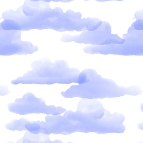 Translucent Clouds - indigo watercolor