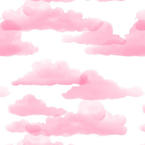 Translucent Clouds - Dark Pink watercolor