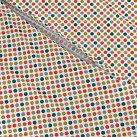 colorful red and golden polka dots | tiny